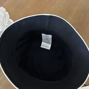 Fendi Black Bucket Hat with White Trim Fendi | Accessories | Fendi Black Bucket Hat With White Trim  main image 2